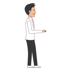 elegant husband avatar character vector illustration design