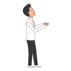 elegant husband avatar character vector illustration design