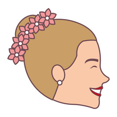 cute wife avatar character vector illustration design