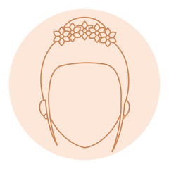 cute wife avatar character vector illustration design
