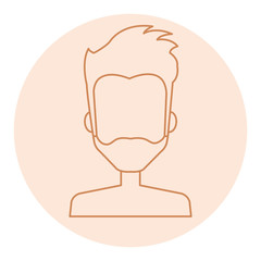 young man model shirtless avatar character vector illustration design