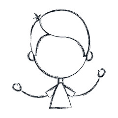 cute and little boy character vector illustration design