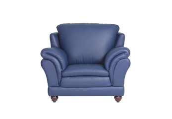 Blue sofa isolated on white background