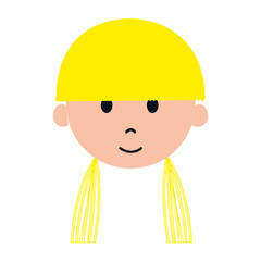 cute and little girl character vector illustration design