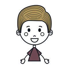 cute and little boy character vector illustration design