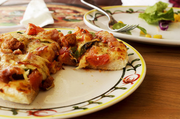 Delicious Hawaiian pizza for italian foods concept