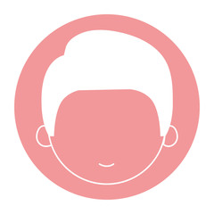 cute and little boy character vector illustration design