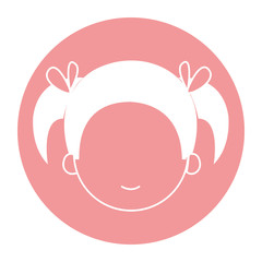 cute and little girl character vector illustration design