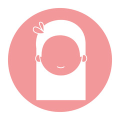 cute and little girl character vector illustration design