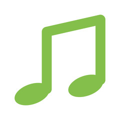 music note isolated icon vector illustration design