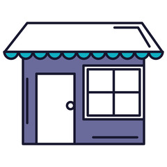 exterior house isolated icon vector illustration design