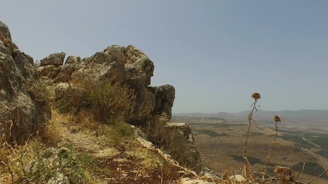Rocky Cliff Edge in Galilee Israel