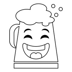 beer jar kawaii character vector illustration design