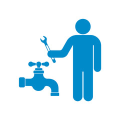 Plumbing work symbol icon