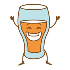 beer cup kawaii character vector illustration design