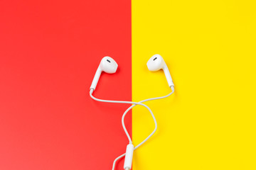 concept of digital music white Headphones