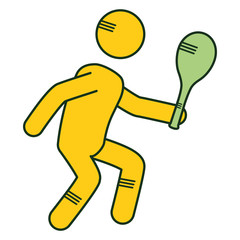 tennis player silhouette icon vector illustration design
