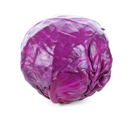 red cabbage isolated on white