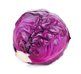 red cabbage isolated on white