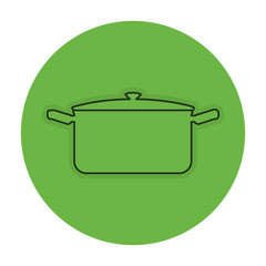 kitchen pot isolated icon vector illustration design