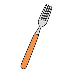 fork cutlery isolated icon vector illustration design