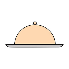 Fototapeta premium tray server isolated icon vector illustration design