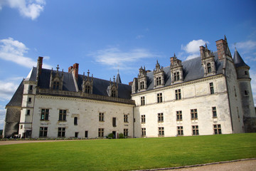 Fototapeta na wymiar Château médiéval d'Amboise où repose Léonard de Vinci
