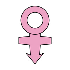 female  symbol  vector illustration