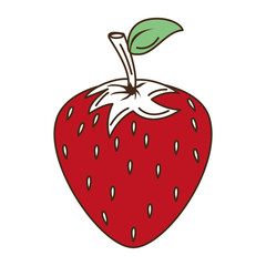 fresh strawberry isolated icon vector illustration design
