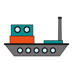 cargo ship vector illustration