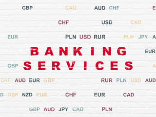 Banking concept: Banking Services on wall background