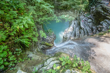 Erfelek waterfall in Sinop,Turkey.Long Exposure Photography style.
