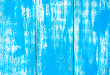 Bright wooden texture background, wood stained in white-blue col