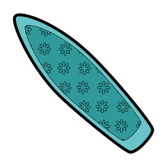 Surfboard icon over white background vector illustration