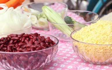 Corn salad at street food