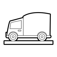 cargo truck vector illustration