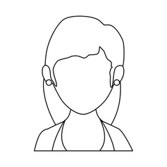 avatar woman icon over white background vector illustration