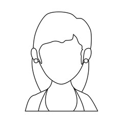 avatar woman icon over white background vector illustration