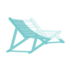beach seat icon over white background vector illustration