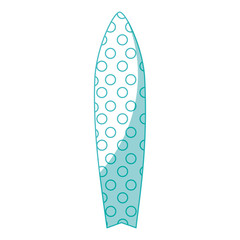 Surfboard icon over white background vector illustration