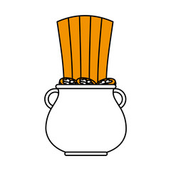 gold pot vector illustration