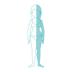 woman wearing swimsuit icon over white background vector illustration