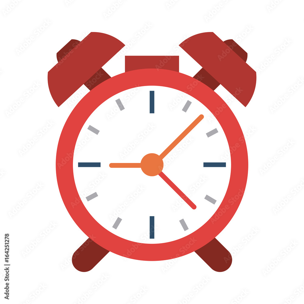 Poster analog alarm clock icon image
