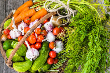 Summer vegetables background, food for healthy eating, colorful assorted produce