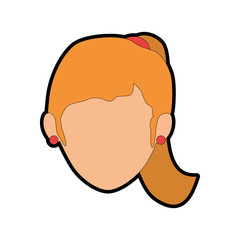 avatar woman icon over white background colorful design vector illustration