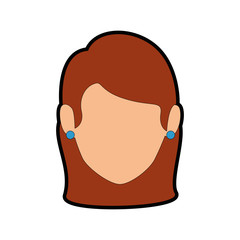 avatar woman icon over white background colorful design vector illustration