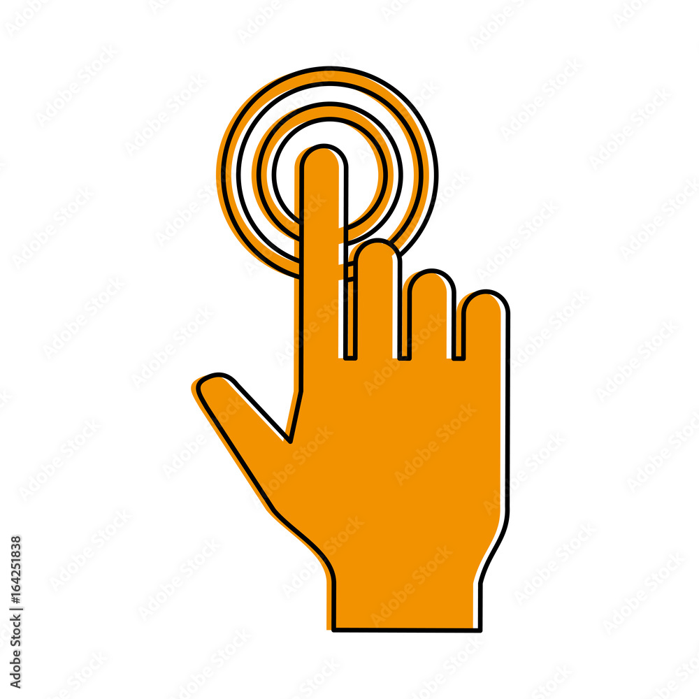 Poster hand cursor clicking icon image