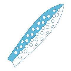 Surfboard icon over white background vector illustration