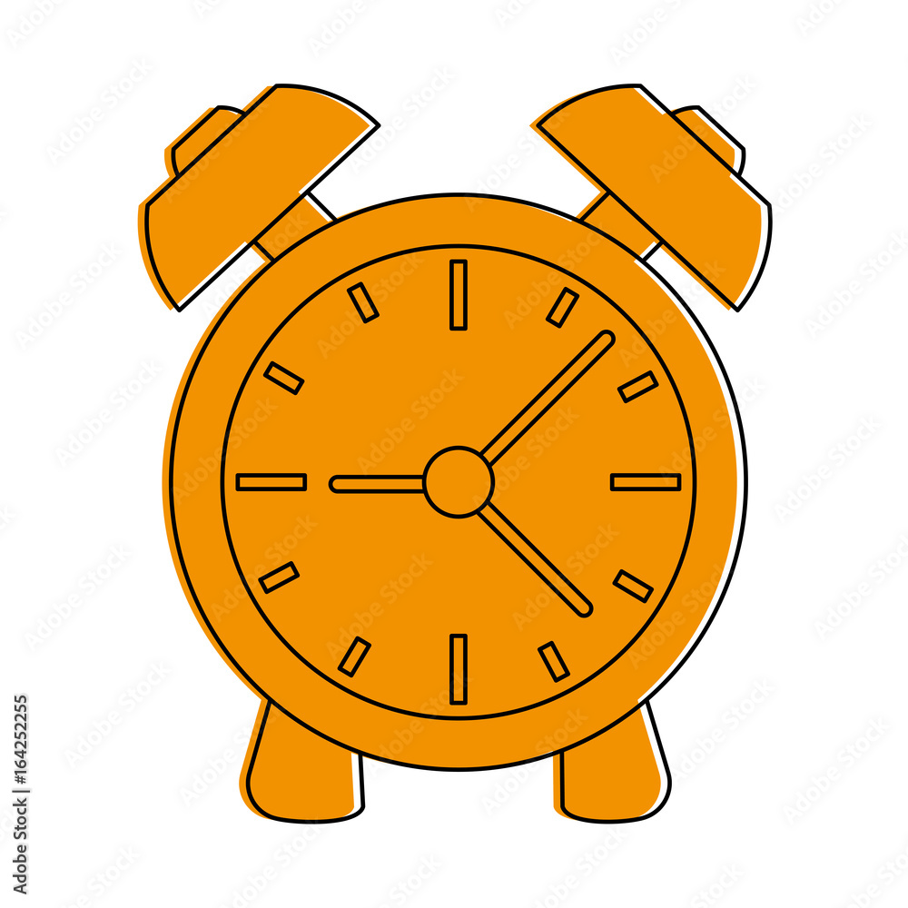 Poster analog alarm clock icon image