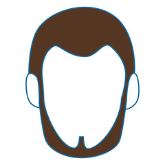 avatar man with beard icon over white background vector illustration